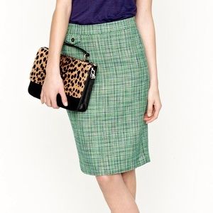 J Crew No. Pencil In Caribbean Tweed Skirt size 10